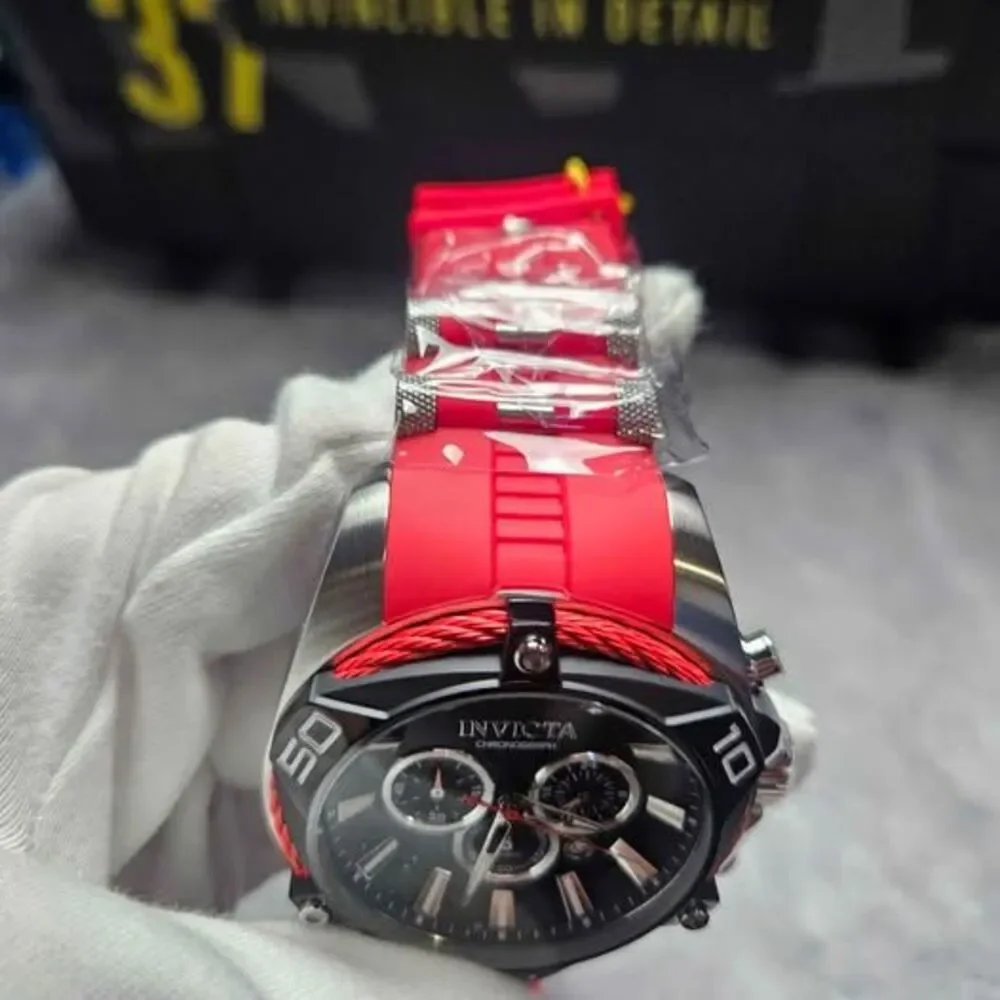 Invicta Bolt Men's Watch - 50mm, Steel, Red